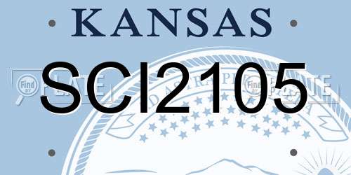 SCI2105 Kansas License Plate