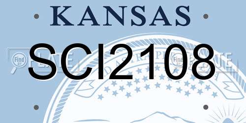 SCI2108 Kansas License Plate