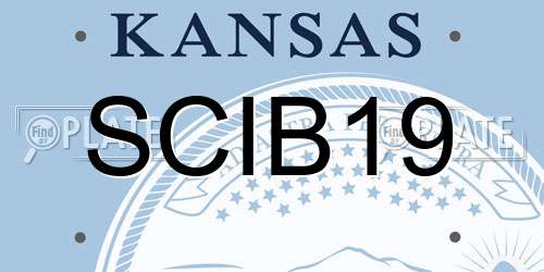 SCIB19 Kansas License Plate