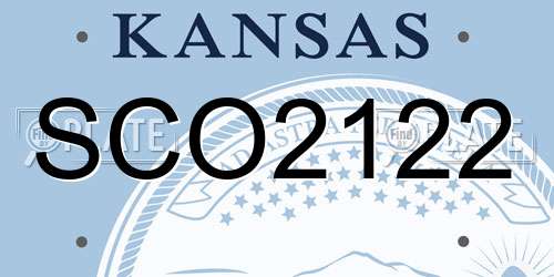 SCO2122 Kansas License Plate