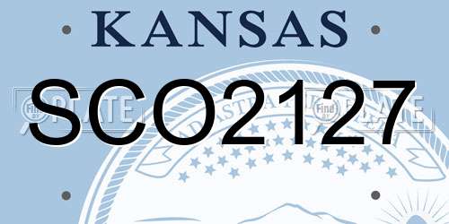 SCO2127 Kansas License Plate