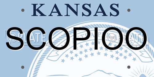 SCOPIOO Kansas License Plate