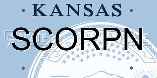 SCORPN Kansas License Plate