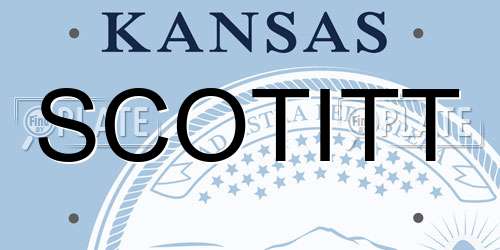 SCOTITT Kansas License Plate