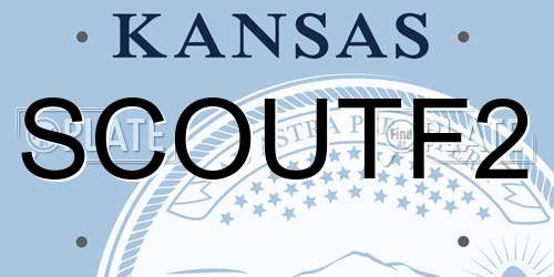 SCOUTF2 Kansas License Plate