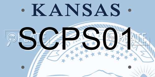 SCPS01 Kansas License Plate