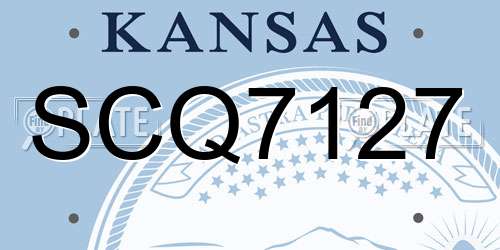 SCQ7127 Kansas License Plate