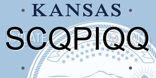 SCQPIQQ Kansas License Plate