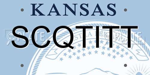 SCQTITT Kansas License Plate