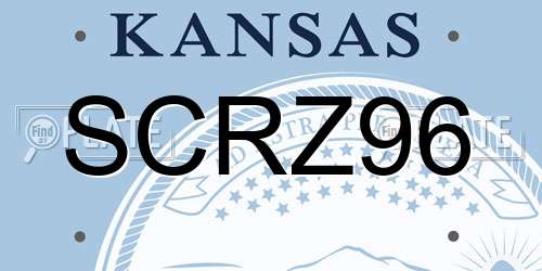 SCRZ96 Kansas License Plate