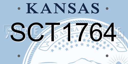 SCT1764 Kansas License Plate