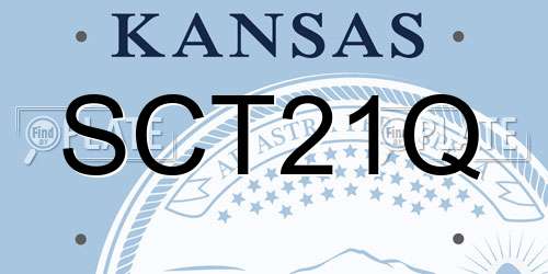 SCT21Q Kansas License Plate