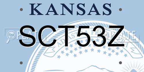 SCT53Z Kansas License Plate