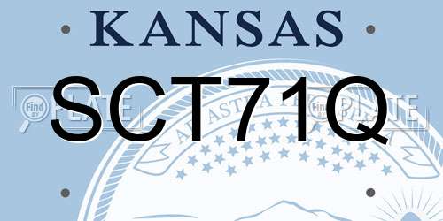 SCT71Q Kansas License Plate