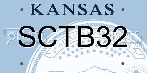 SCTB32 Kansas License Plate