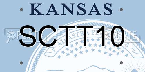 SCTT10 Kansas License Plate