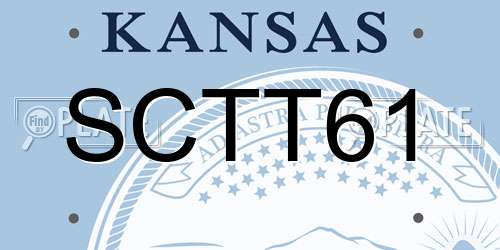SCTT61 Kansas License Plate
