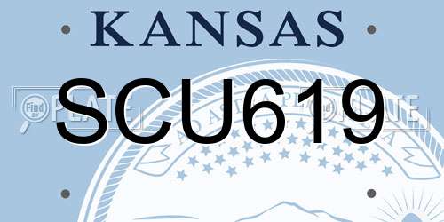 SCU619 Kansas License Plate