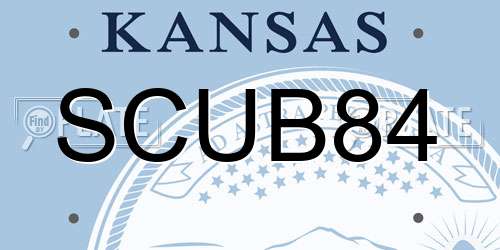 SCUB84 Kansas License Plate
