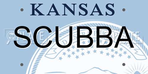 SCUBBA Kansas License Plate