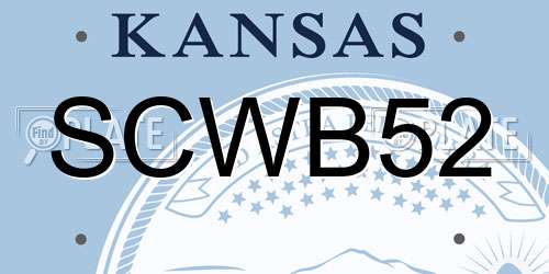 SCWB52 Kansas License Plate