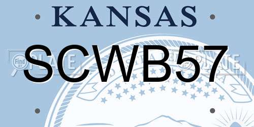 SCWB57 Kansas License Plate