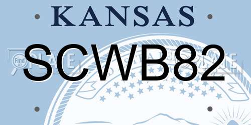 SCWB82 Kansas License Plate