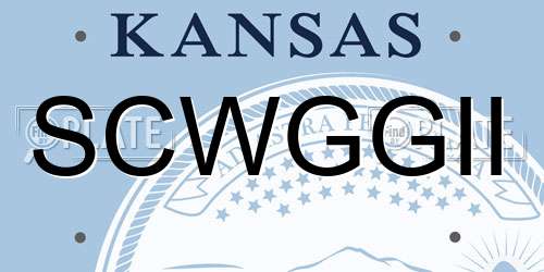 SCWGGII Kansas License Plate