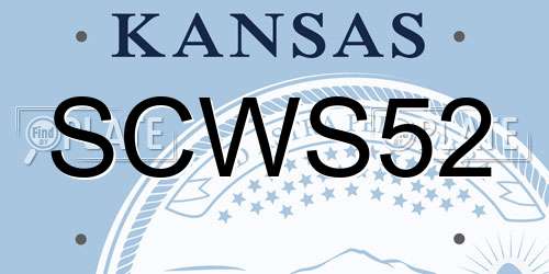 SCWS52 Kansas License Plate