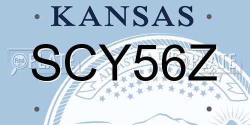 SCY56Z Kansas License Plate