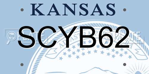 SCYB62 Kansas License Plate