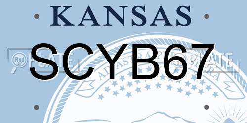 SCYB67 Kansas License Plate