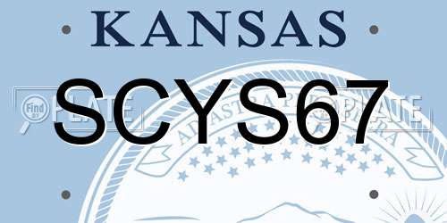 SCYS67 Kansas License Plate