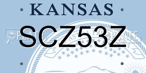SCZ53Z Kansas License Plate