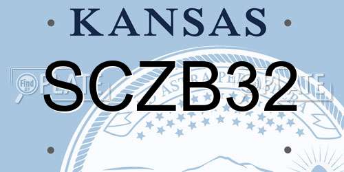 SCZB32 Kansas License Plate