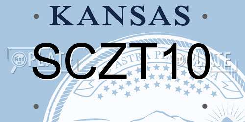 SCZT10 Kansas License Plate
