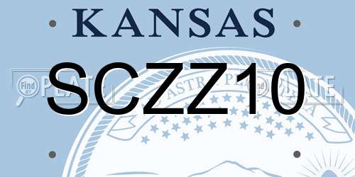 SCZZ10 Kansas License Plate