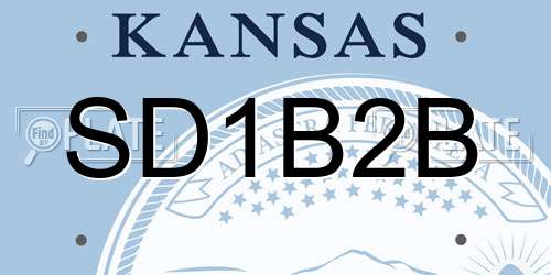 SD1B2B Kansas License Plate