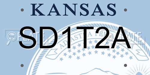 SD1T2A Kansas License Plate