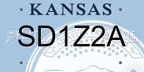 SD1Z2A Kansas License Plate
