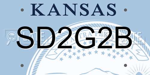 SD2G2B Kansas License Plate