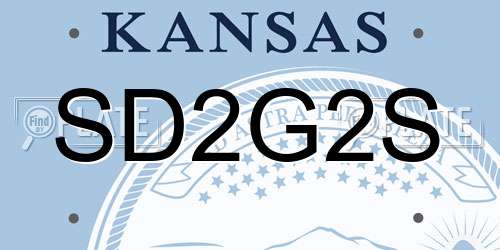 SD2G2S Kansas License Plate