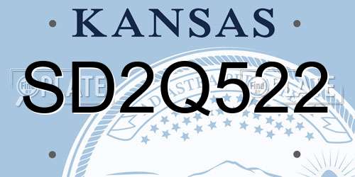 SD2Q522 Kansas License Plate