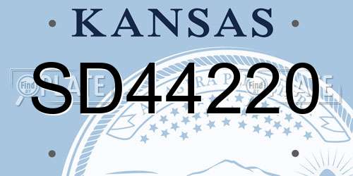 SD44220 Kansas License Plate