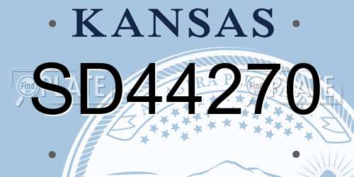 SD44270 Kansas License Plate
