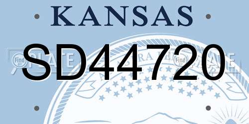 SD44720 Kansas License Plate