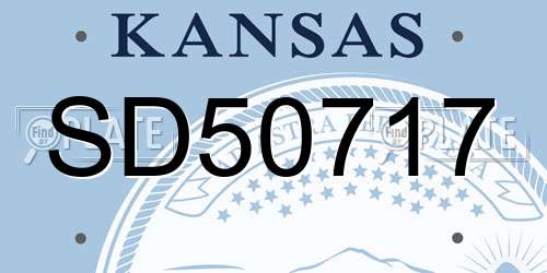 SD50717 Kansas License Plate