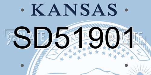 SD51901 Kansas License Plate