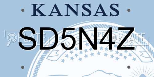 SD5N4Z Kansas License Plate