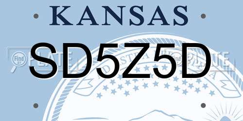 SD5Z5D Kansas License Plate